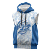 Hellas Basketball Custom Sleeveless Hoodie Go Greece White Version - Wonder Print Shop