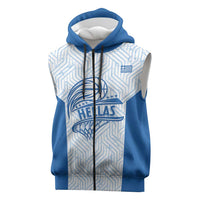 Hellas Basketball Custom Sleeveless Zip Hoodie Go Greece White Version - Wonder Print Shop