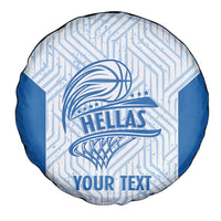 Hellas Basketball Custom Spare Tire Cover Go Greece White Version - Wonder Print Shop