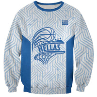 Hellas Basketball Custom Sweatshirt Go Greece White Version - Wonder Print Shop