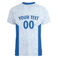 Hellas Basketball Custom Women V-Neck T-Shirt Go Greece White Version - Wonder Print Shop