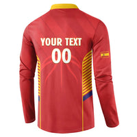 Spain Basketball Custom Button Sweatshirt La Roja Go Champions - Wonder Print Shop