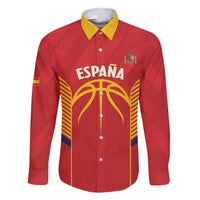 Spain Basketball Custom Family Matching Short Sleeve Bodycon Dress and Hawaiian Shirt La Roja Go Champions - Wonder Print Shop