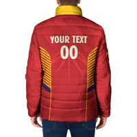 Spain Basketball Custom Padded Jacket La Roja Go Champions - Wonder Print Shop