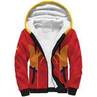 Spain Basketball Custom Sherpa Hoodie La Roja Go Champions - Wonder Print Shop