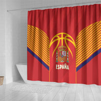 Spain Basketball Shower Curtain La Roja Go Champions - Wonder Print Shop