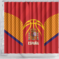 Spain Basketball Shower Curtain La Roja Go Champions - Wonder Print Shop