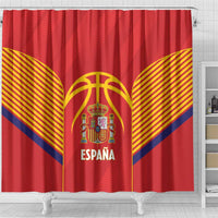 Spain Basketball Shower Curtain La Roja Go Champions - Wonder Print Shop