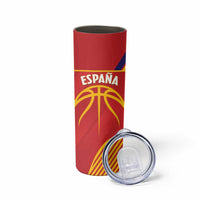 Spain Basketball Custom Skinny Tumbler La Roja Go Champions - Wonder Print Shop