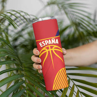 Spain Basketball Custom Skinny Tumbler La Roja Go Champions - Wonder Print Shop