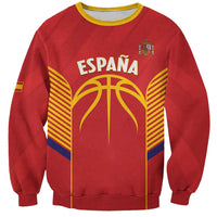 Spain Basketball Custom Sweatshirt La Roja Go Champions - Wonder Print Shop
