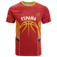 Spain Basketball Custom T Shirt La Roja Go Champions - Wonder Print Shop