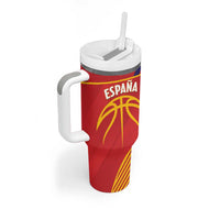 Spain Basketball Custom Tumbler With Handle La Roja Go Champions - Wonder Print Shop