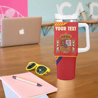 Spain Basketball Custom Tumbler With Handle La Roja Go Champions - Wonder Print Shop