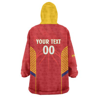 Spain Basketball Custom Wearable Blanket Hoodie La Roja Go Champions - Wonder Print Shop