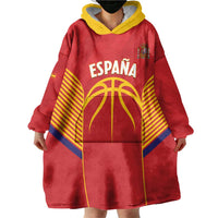 Spain Basketball Custom Wearable Blanket Hoodie La Roja Go Champions - Wonder Print Shop