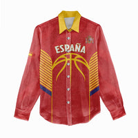Spain Basketball Custom Women Casual Shirt La Roja Go Champions - Wonder Print Shop