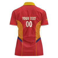 Spain Basketball Custom Women Polo Shirt La Roja Go Champions - Wonder Print Shop