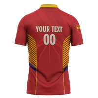 Spain Basketball Custom Zipper Polo Shirt La Roja Go Champions - Wonder Print Shop