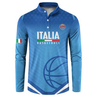 Italy Basketball Custom Button Sweatshirt Gli Azzurri Go Champions - Wonder Print Shop