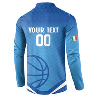 Italy Basketball Custom Button Sweatshirt Gli Azzurri Go Champions - Wonder Print Shop