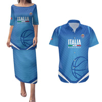 Italy Basketball Custom Couples Matching Puletasi and Hawaiian Shirt Gli Azzurri Go Champions - Wonder Print Shop