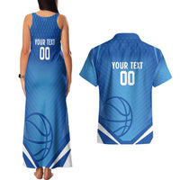 Italy Basketball Custom Couples Matching Tank Maxi Dress and Hawaiian Shirt Gli Azzurri Go Champions - Wonder Print Shop