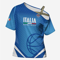 Italy Basketball Custom Cross Shoulder Shirt Gli Azzurri Go Champions - Wonder Print Shop