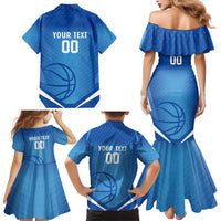 Italy Basketball Custom Family Matching Mermaid Dress and Hawaiian Shirt Gli Azzurri Go Champions - Wonder Print Shop