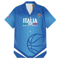 Italy Basketball Custom Family Matching Off The Shoulder Long Sleeve Dress and Hawaiian Shirt Gli Azzurri Go Champions - Wonder Print Shop