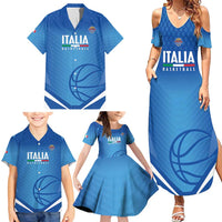 Italy Basketball Custom Family Matching Summer Maxi Dress and Hawaiian Shirt Gli Azzurri Go Champions - Wonder Print Shop