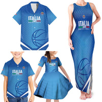 Italy Basketball Custom Family Matching Tank Maxi Dress and Hawaiian Shirt Gli Azzurri Go Champions - Wonder Print Shop