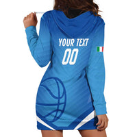 Italy Basketball Custom Hoodie Dress Gli Azzurri Go Champions - Wonder Print Shop