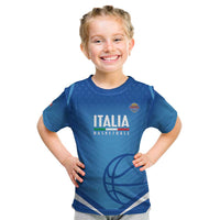 Italy Basketball Custom Kid T Shirt Gli Azzurri Go Champions - Wonder Print Shop