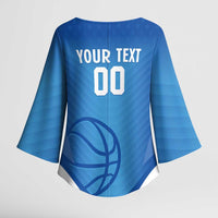 Italy Basketball Custom Kimono Sleeve Blouse Gli Azzurri Go Champions - Wonder Print Shop