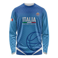 Italy Basketball Custom Long Sleeve Shirt Gli Azzurri Go Champions - Wonder Print Shop