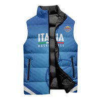 Italy Basketball Custom Sleeveless Puffer Jacket Gli Azzurri Go Champions - Wonder Print Shop
