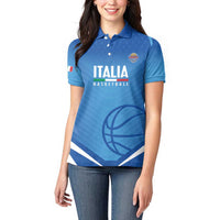 Italy Basketball Custom Women Polo Shirt Gli Azzurri Go Champions - Wonder Print Shop