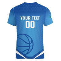 Italy Basketball Custom Women V-Neck T-Shirt Gli Azzurri Go Champions - Wonder Print Shop