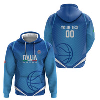 Italy Basketball Custom Zip Hoodie Gli Azzurri Go Champions - Wonder Print Shop