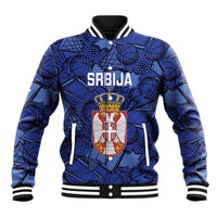 Serbia Basketball Custom Baseball Jacket Srbija Go Champions - Wonder Print Shop