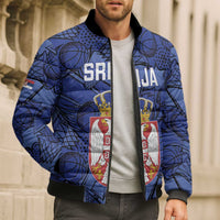 Serbia Basketball Custom Bomber Puffer Jacket Srbija Go Champions - Wonder Print Shop