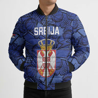 Serbia Basketball Custom Bomber Puffer Jacket Srbija Go Champions - Wonder Print Shop