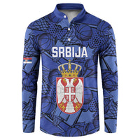 Serbia Basketball Custom Button Sweatshirt Srbija Go Champions - Wonder Print Shop