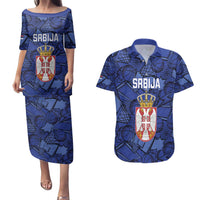 Serbia Basketball Custom Couples Matching Puletasi and Hawaiian Shirt Srbija Go Champions - Wonder Print Shop