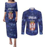 Serbia Basketball Custom Couples Matching Puletasi and Long Sleeve Button Shirt Srbija Go Champions - Wonder Print Shop