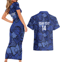 Serbia Basketball Custom Couples Matching Short Sleeve Bodycon Dress and Hawaiian Shirt Srbija Go Champions - Wonder Print Shop