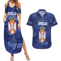 Serbia Basketball Custom Couples Matching Summer Maxi Dress and Hawaiian Shirt Srbija Go Champions - Wonder Print Shop