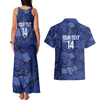 Serbia Basketball Custom Couples Matching Tank Maxi Dress and Hawaiian Shirt Srbija Go Champions - Wonder Print Shop