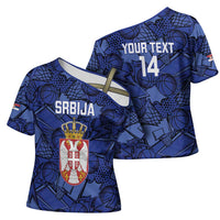 Serbia Basketball Custom Cross Shoulder Shirt Srbija Go Champions - Wonder Print Shop
